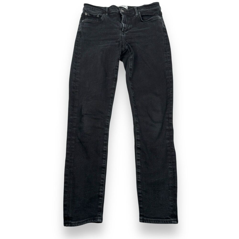 Agolde Sophie Ankle Jeans Women’s 27 Black Denim Cotton Skinny Leg Dark Wash